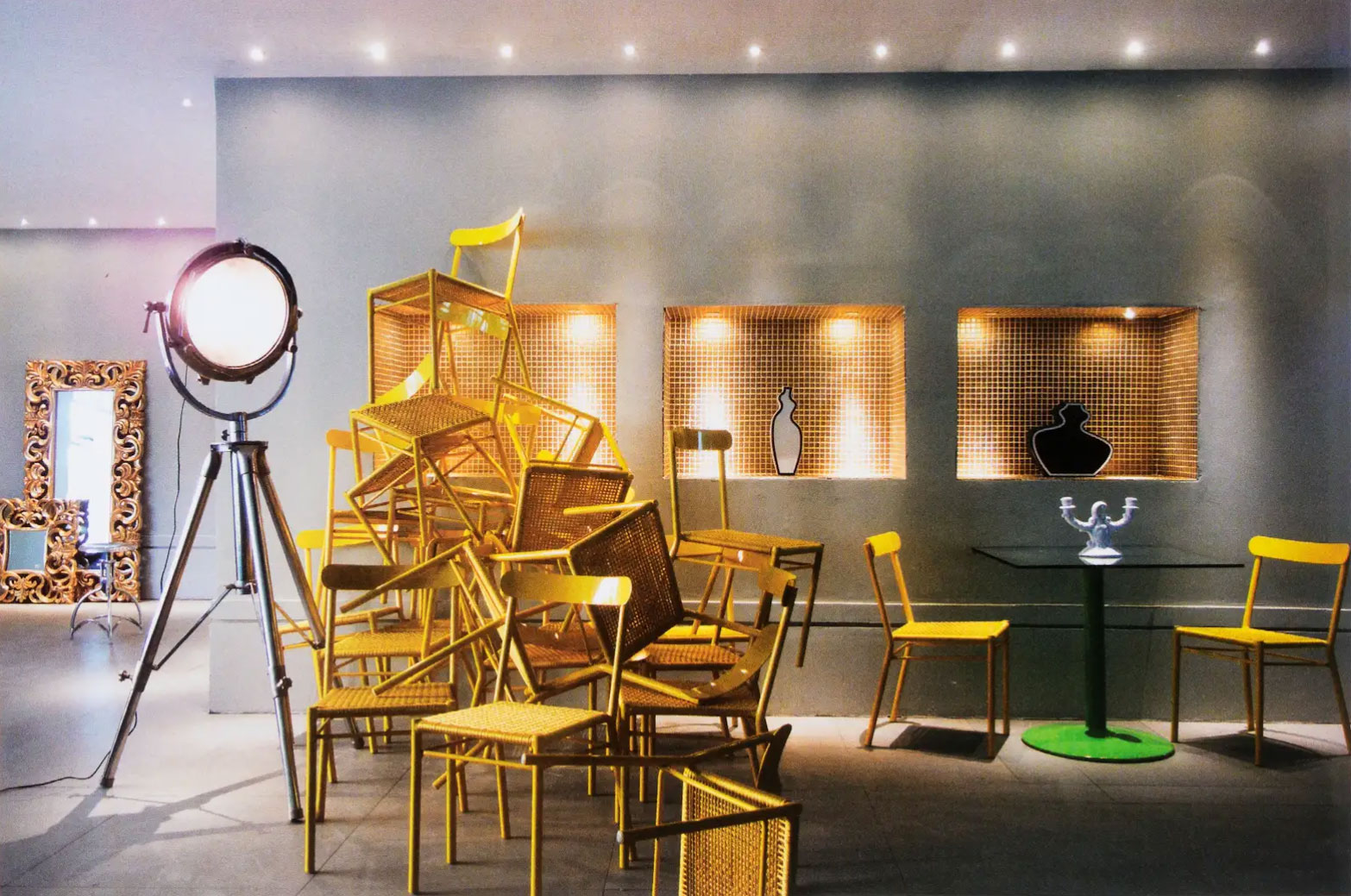 Instalación de Kiko Sobrino en el restaurante de CASACOR São Paulo.