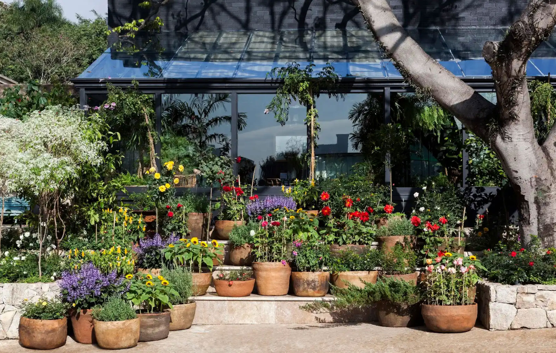 Jardín de Gilberto Elkis en la muestra paulistana.