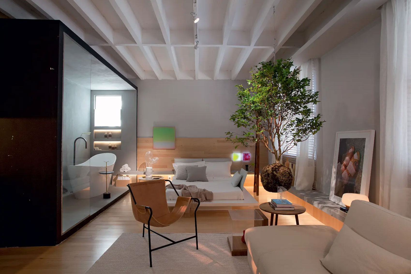 Ambiente de Nildo José, debutante en la muestra paulistana.